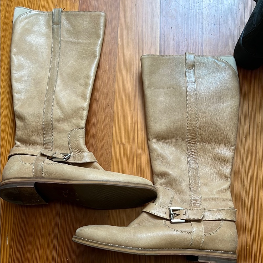 Cole haan Elegant Tan Leather Knee-High Boots